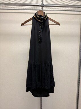 Gucci Silk Halter Mini Shift Dress Black Fall 2008 IT 38